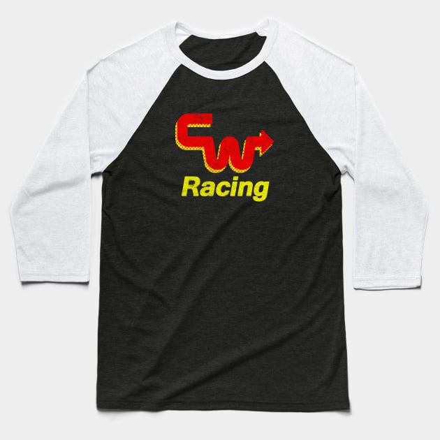 CW Racing 80s BMX Freestyle Baseball T-Shirt by Turboglyde